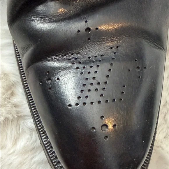 Men's Black Leather Dress Shoes - Picture 4 of 6